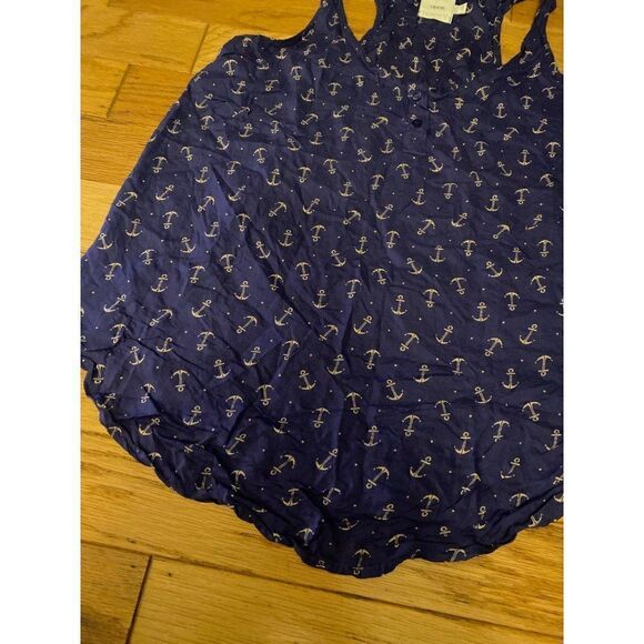 ASOS, women's maternity blue anchor patterned racerback tank top size 6 - Picture 3 of 8